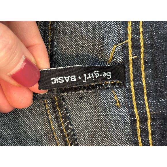 Be Girl Basic Women's Med Denim Skirt Dark Wash A-Line Country Cowgirl Western - Picture 3 of 9